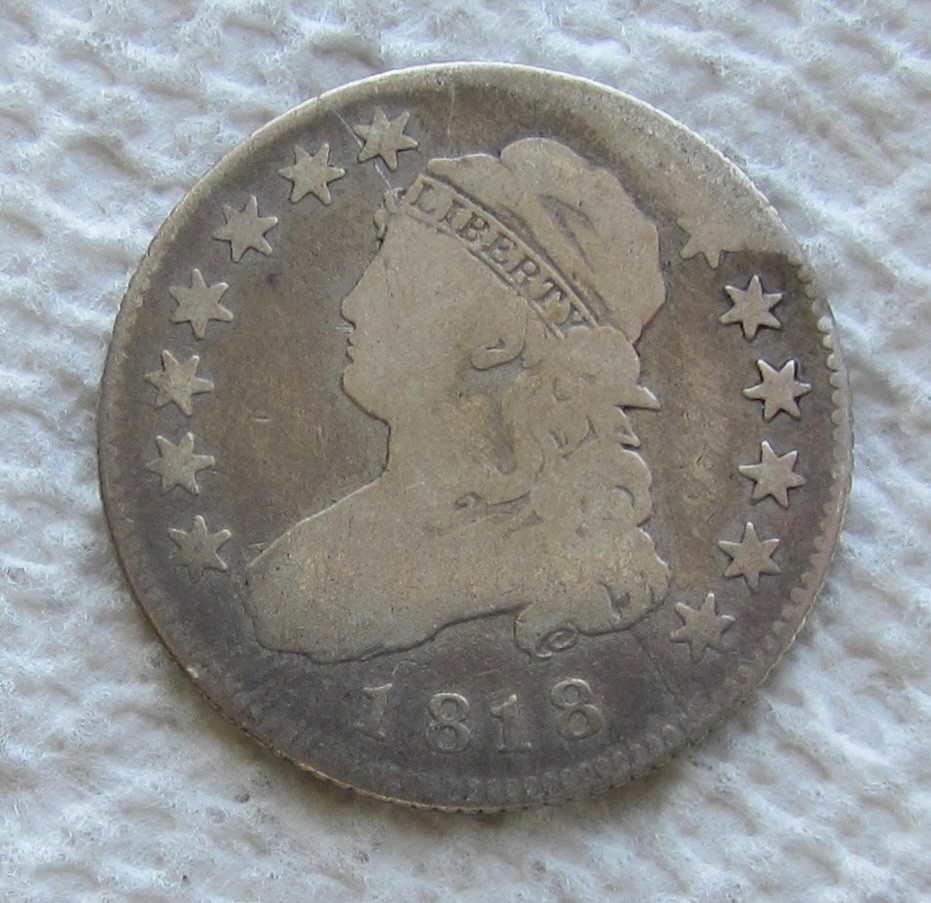 1818 25C Capped Bust Silver Quarter Rare Key Date Philadelphia Good VG Cleaned 1818 25C Capped Bust Silver Quarter Rare Key Date Philadelphia Good VG Cleaned