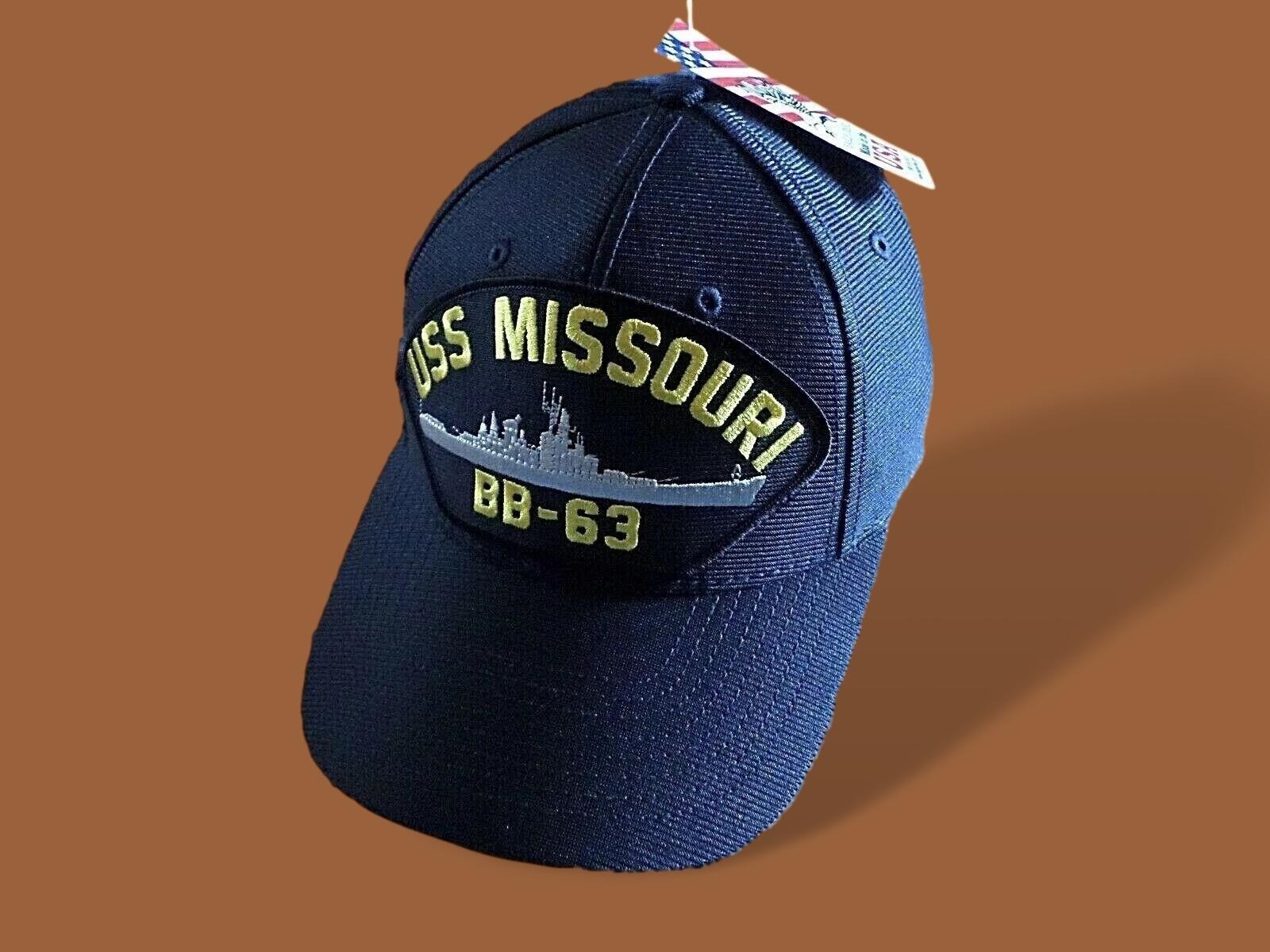 USS MISSOURI BB-63 U.S NAVY SHIP HAT OFFICIAL U.S MILITARY BALL CAP U.S.A MADE USS MISSOURI BB-63 U.S NAVY SHIP HAT OFFICIAL U.S MILITARY BALL CAP U.S.A MADE