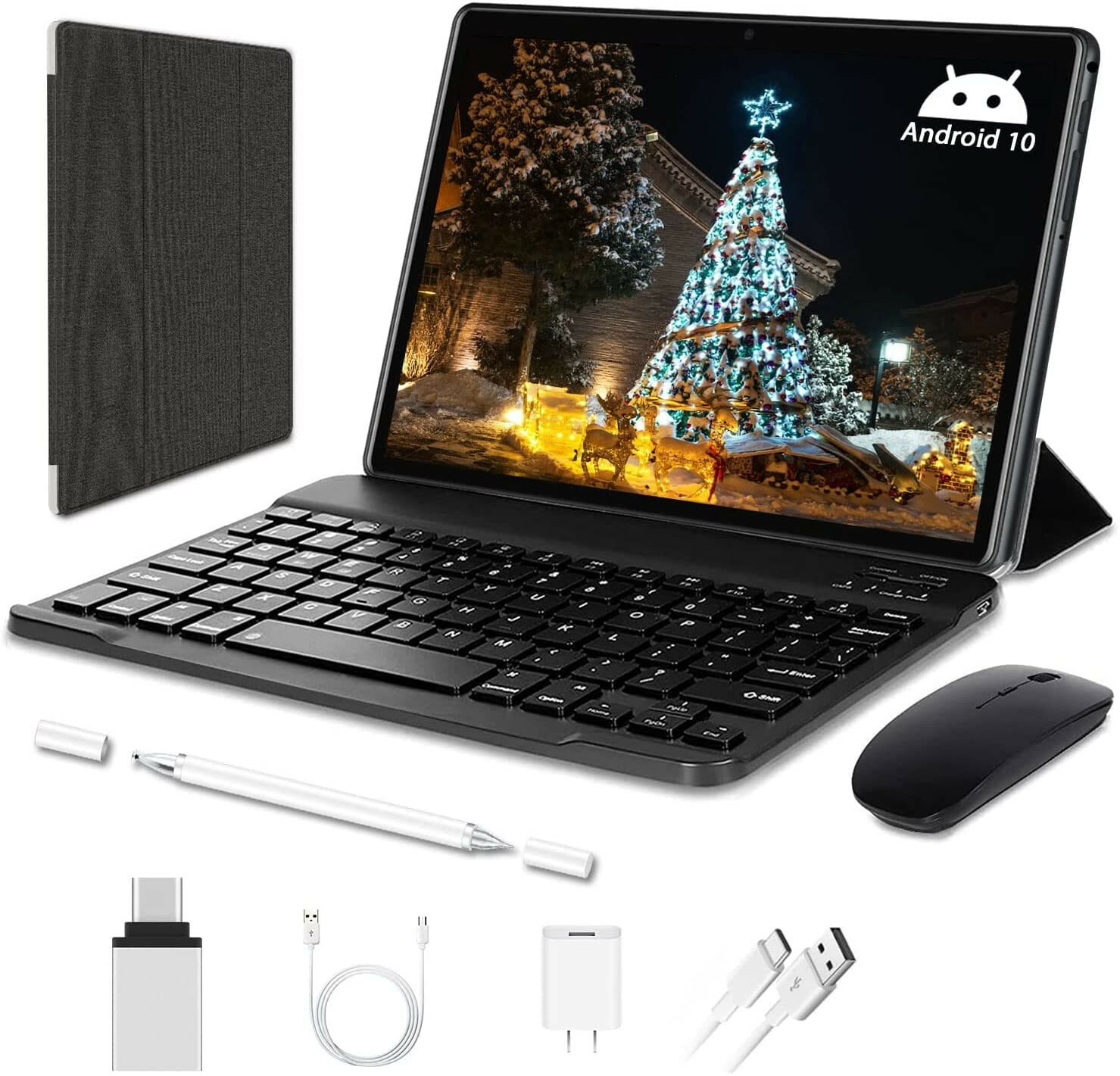 Tablet 10 Inch Android 11, 4GB RAM 64GB ROM 1920x1200 IPS w Keyboard/Mouse Tablet 10 Inch Android 11, 4GB RAM 64GB ROM 1920x1200 IPS w Keyboard/Mouse