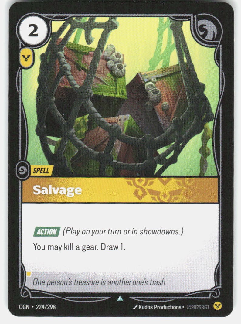 SALVAGE 224/298 UNCOMMON ORIGINS RIFTBOUND NM/M