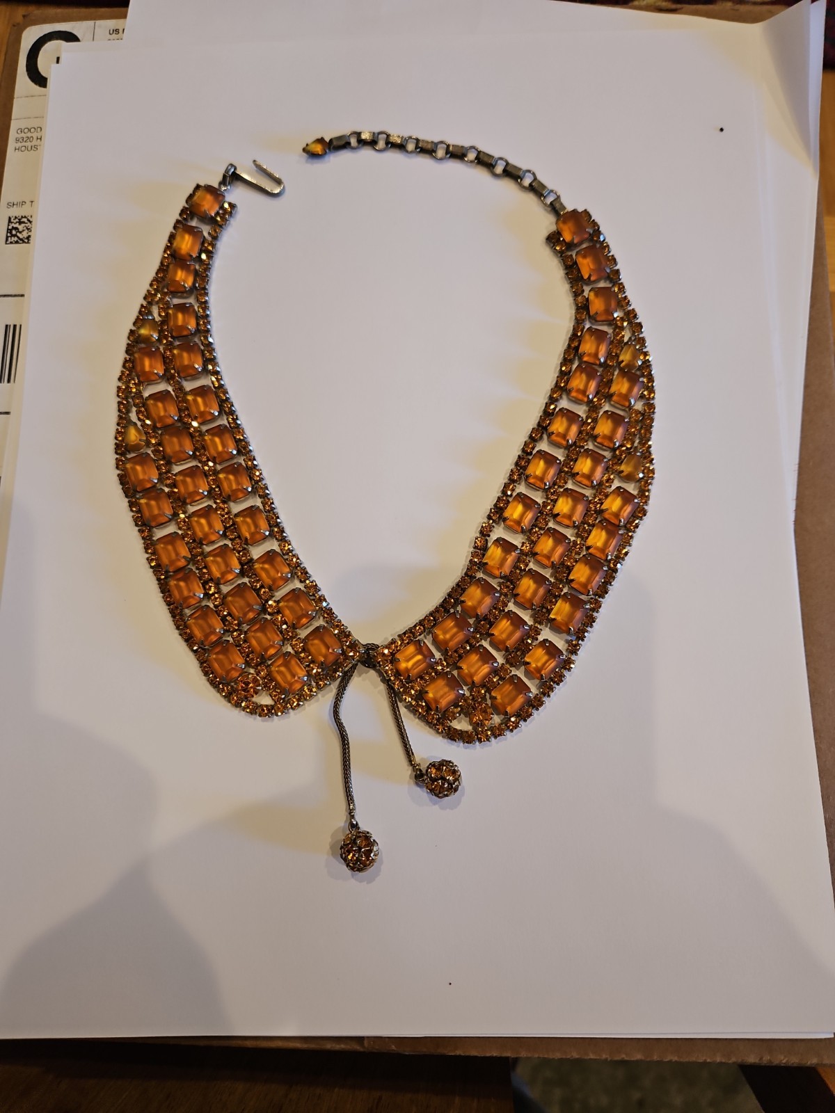 Gorgeous Estate Sale Find Vintage Citrine Collar Deco Style \ Gorgeous Estate Sale Find Vintage Citrine Collar Deco Style \