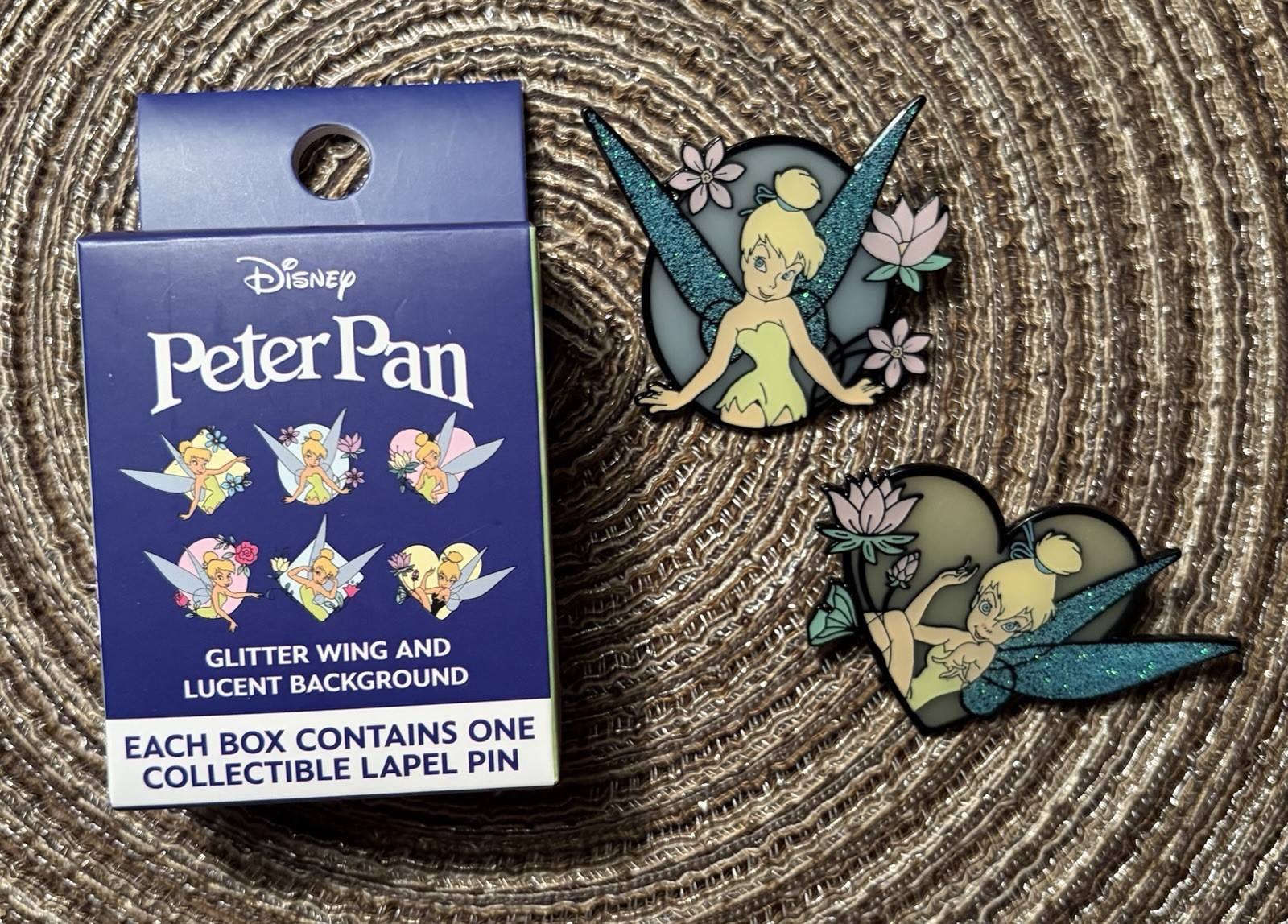 Disney Peter Pan Tinker Bell Enamel Pins - YOU CHOOSE (w/ Box)