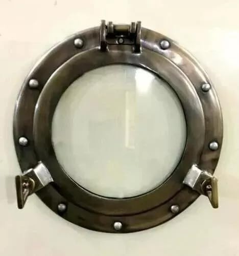 Vintage 15Inch Window Antique Ship Glass Wall Decor Canal Boat Porthole Gift