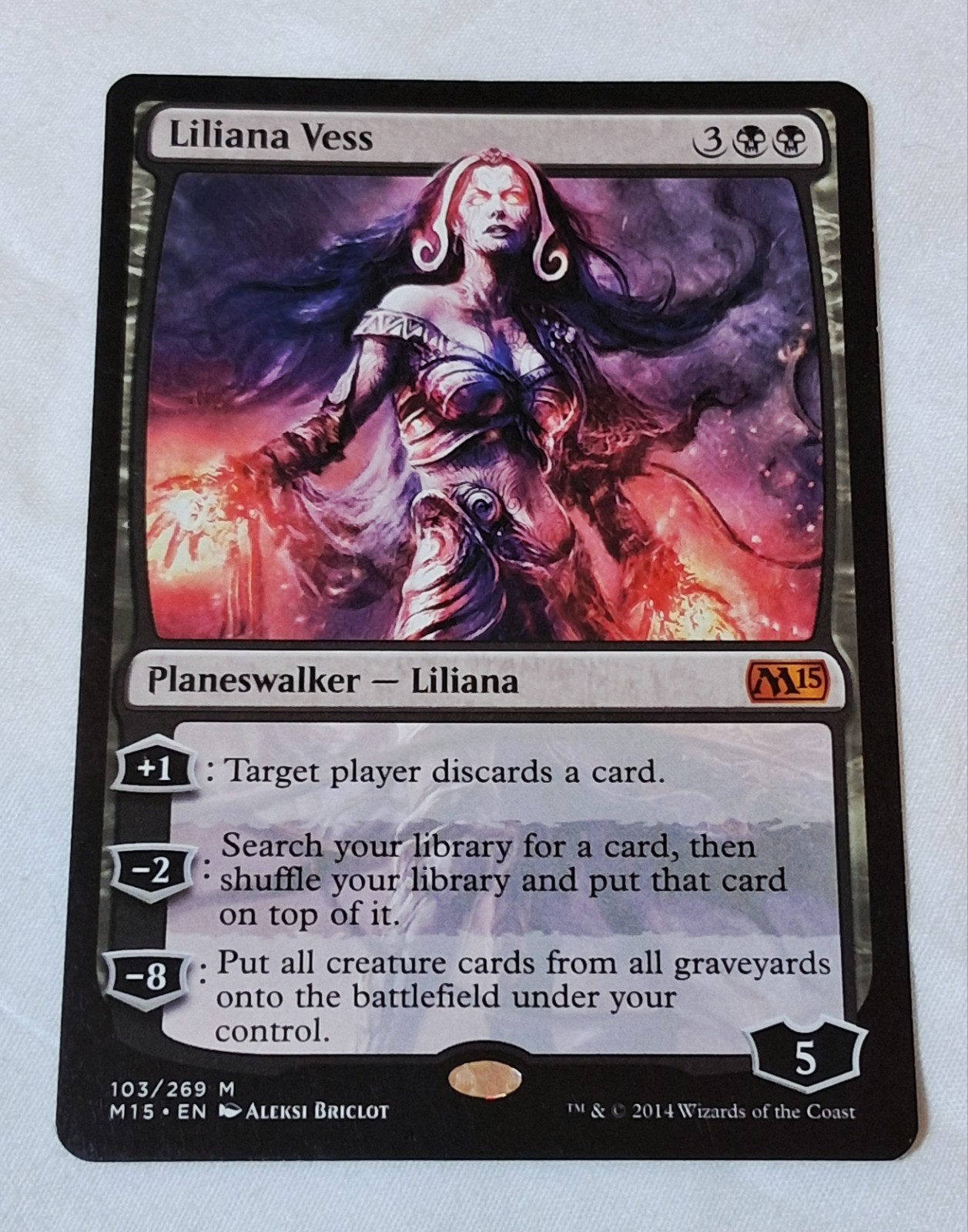 Magic The Gathering MTG Liliana Vess Mythic Planeswalker 102/249 Magic The Gathering MTG Liliana Vess Mythic Planeswalker 102/249