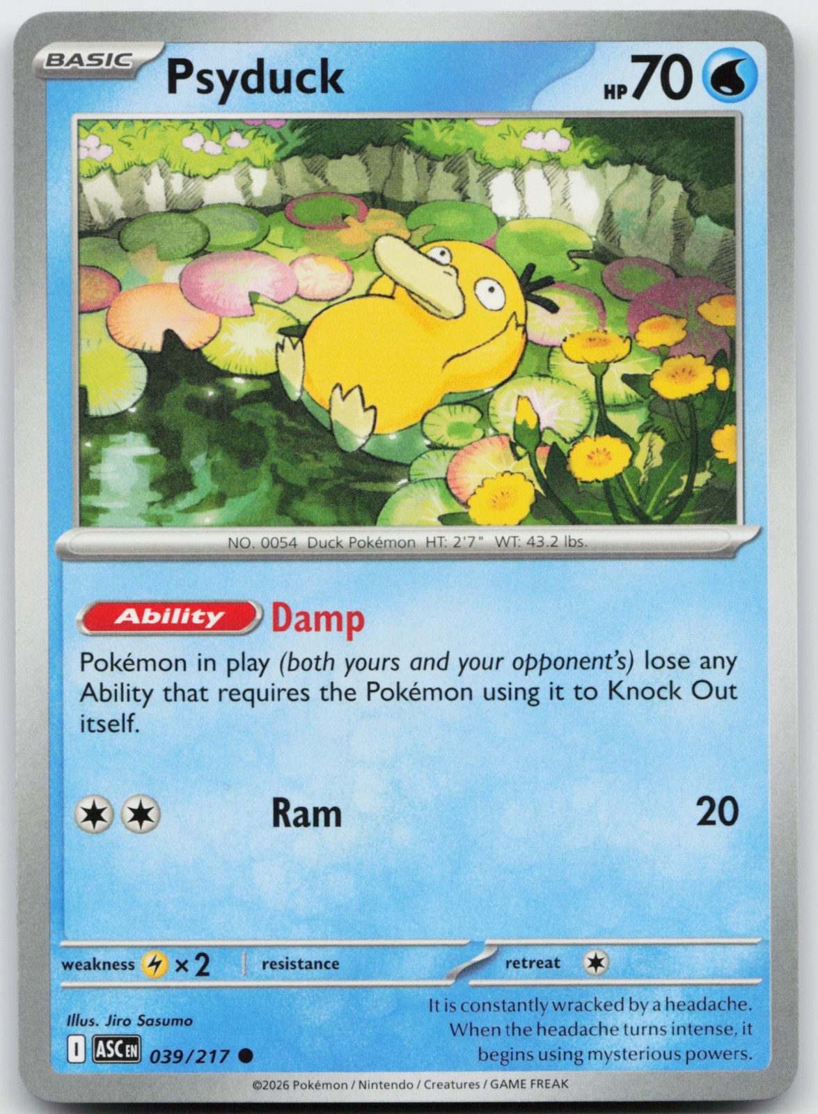 Psyduck Pokemon ME: Ascended Heroes 039/217 LP Psyduck Pokemon ME: Ascended Heroes 039/217 LP