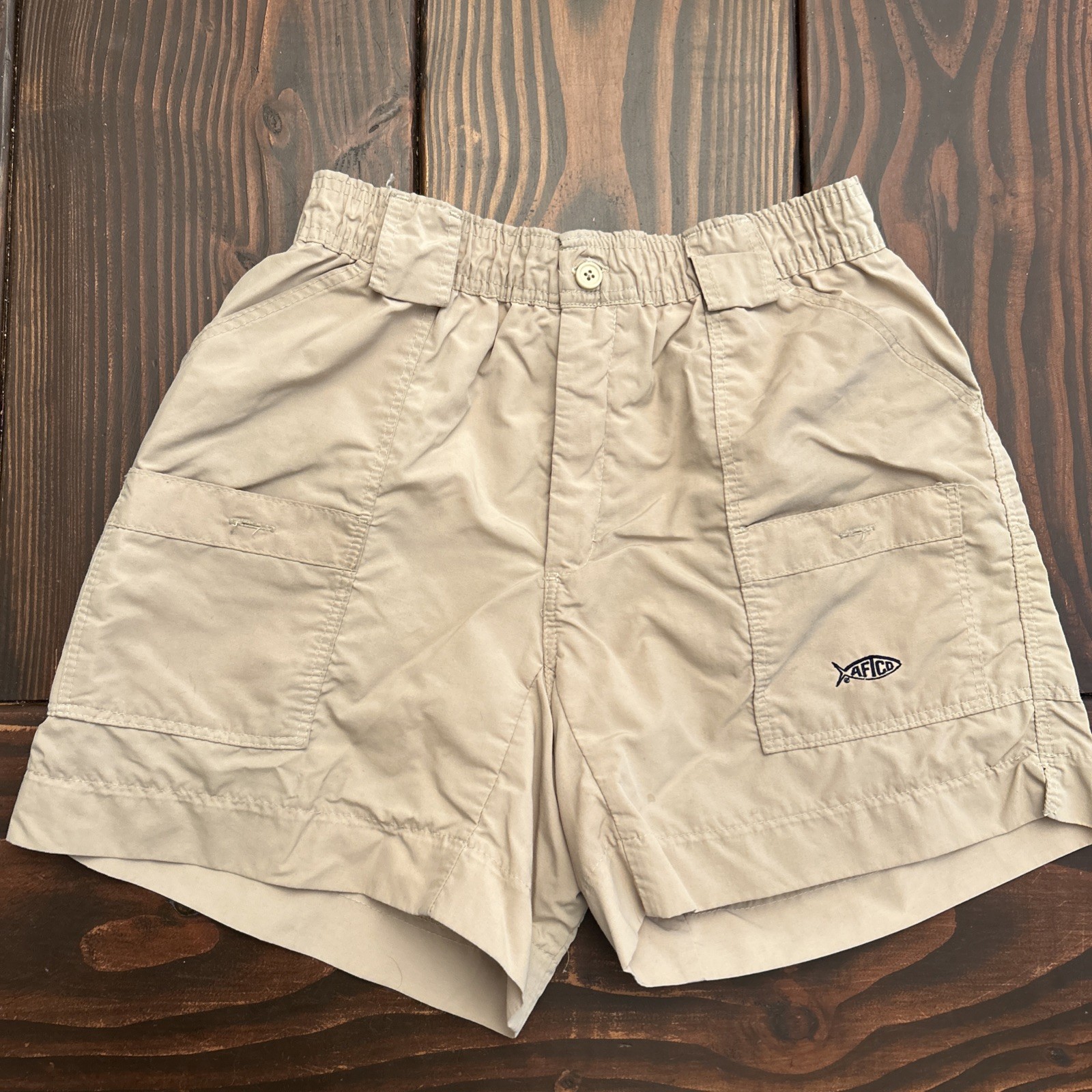 AFTCO Men\'s Shorts, Tan Sz 32 AFTCO Men\'s Shorts, Tan Sz 32