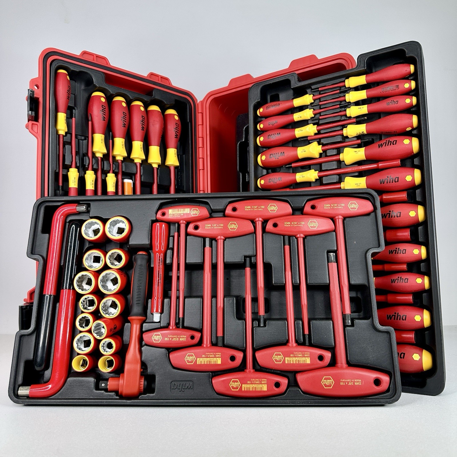 WIHA 32800〽️ | 80 PIECE MASTER ELECTRICIAN INSULATED TOOLS + ROLLING HARD CASE✨