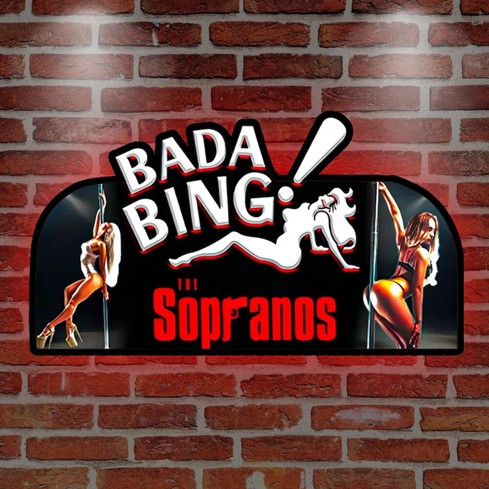 The Bada Bing Pinball Topper 3D Printed Sopranos LED Lightbox Pinball Topper---