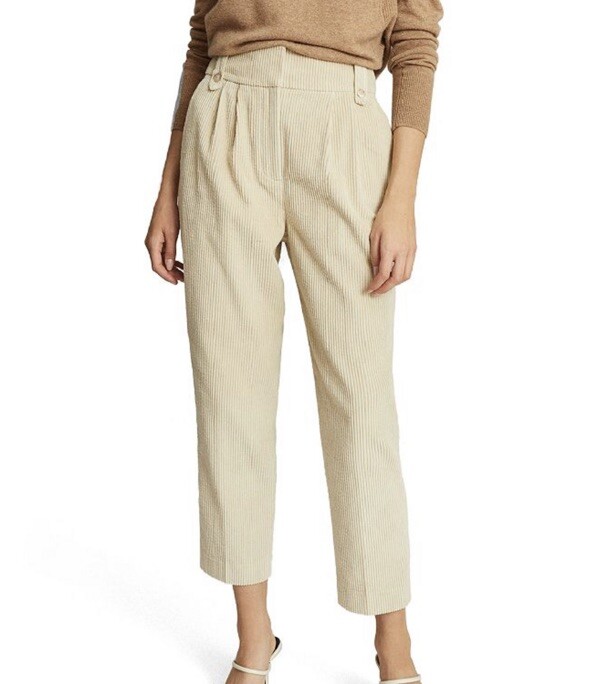 Nwt Reiss Thick Cord Aster Pants Women Size 8 Crram High Rise Tailored Cropped Nwt Reiss Thick Cord Aster Pants Women Size 8 Crram High Rise Tailored Cropped