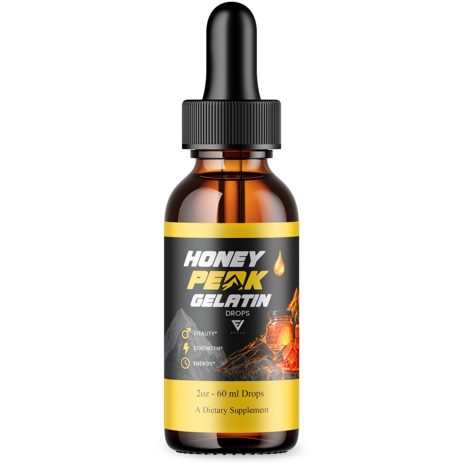 Honey Peak Gelatin Wellness Drops, HoneyPeak Gelatin Support (2oz)