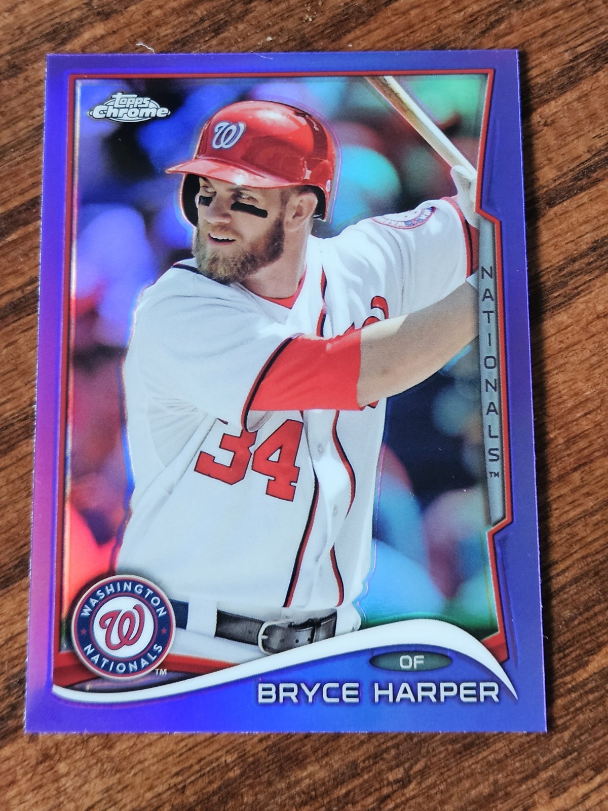 2014 Topps Chrome - Bryce Harper #150 Purple Refractor Phillies 2014 Topps Chrome - Bryce Harper #150 Purple Refractor Phillies