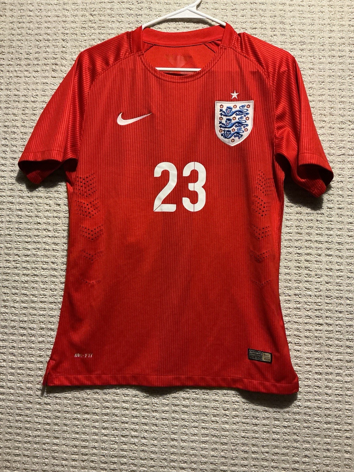 Nike England 2014 World Champion FIFA Away Jersey S Authentic 000195449 #23 Nike England 2014 World Champion FIFA Away Jersey S Authentic 000195449 #23