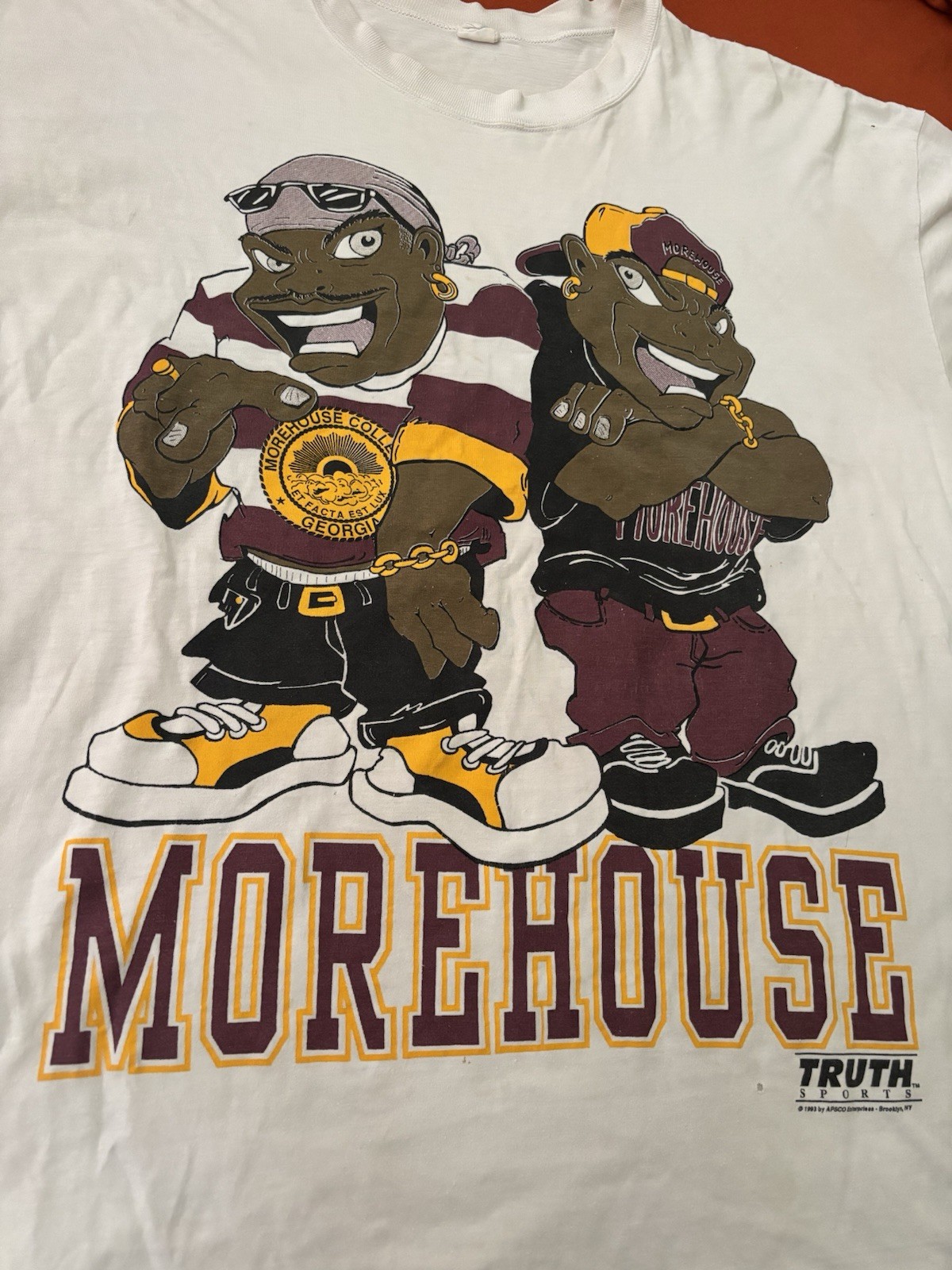 Vintage 1993 Morehouse College Truth Sports T-Shirt HBCU University Hip Hop Tee Vintage 1993 Morehouse College Truth Sports T-Shirt HBCU University Hip Hop Tee