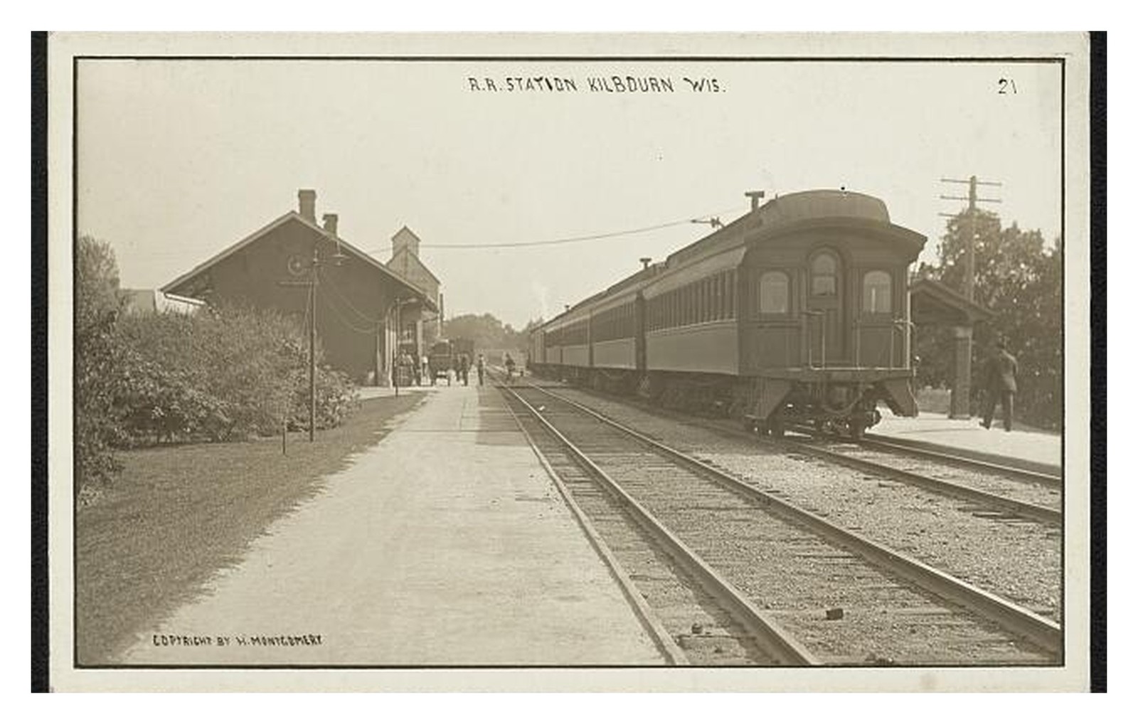 Kilbourn Wisconsin Railroad Station Standard Postcard Kilbourn Wisconsin Railroad Station Standard Postcard