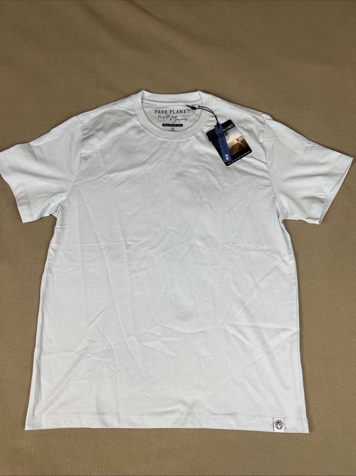 Free Planet Relaxed Fit T-Shirt. Illusion Blue. 100% Cotton. Men\'s Sz M. Free Planet Relaxed Fit T-Shirt. Illusion Blue. 100% Cotton. Men\'s Sz M.