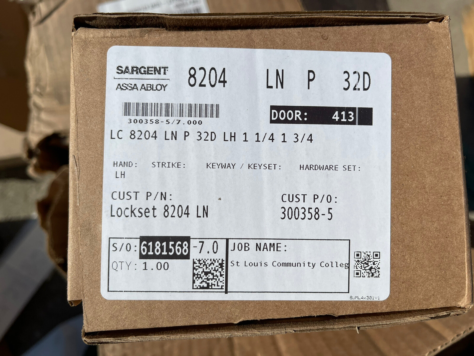 GENUINE Sargent LC 8204 LNP 32D LH 1 1/4 1 3/4 Manufacturing Mortise Lock GENUINE Sargent LC 8204 LNP 32D LH 1 1/4 1 3/4 Manufacturing Mortise Lock