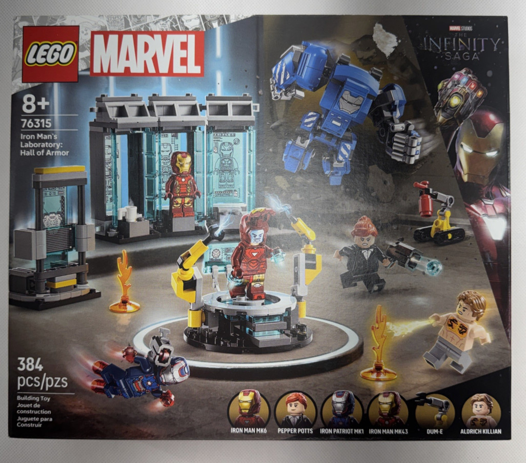 LEGO Marvel Iron Man's Laboratory: Hall of Armor 76315 - 384 Pcs - Brand New LEGO Marvel Iron Man's Laboratory: Hall of Armor 76315 - 384 Pcs - Brand New