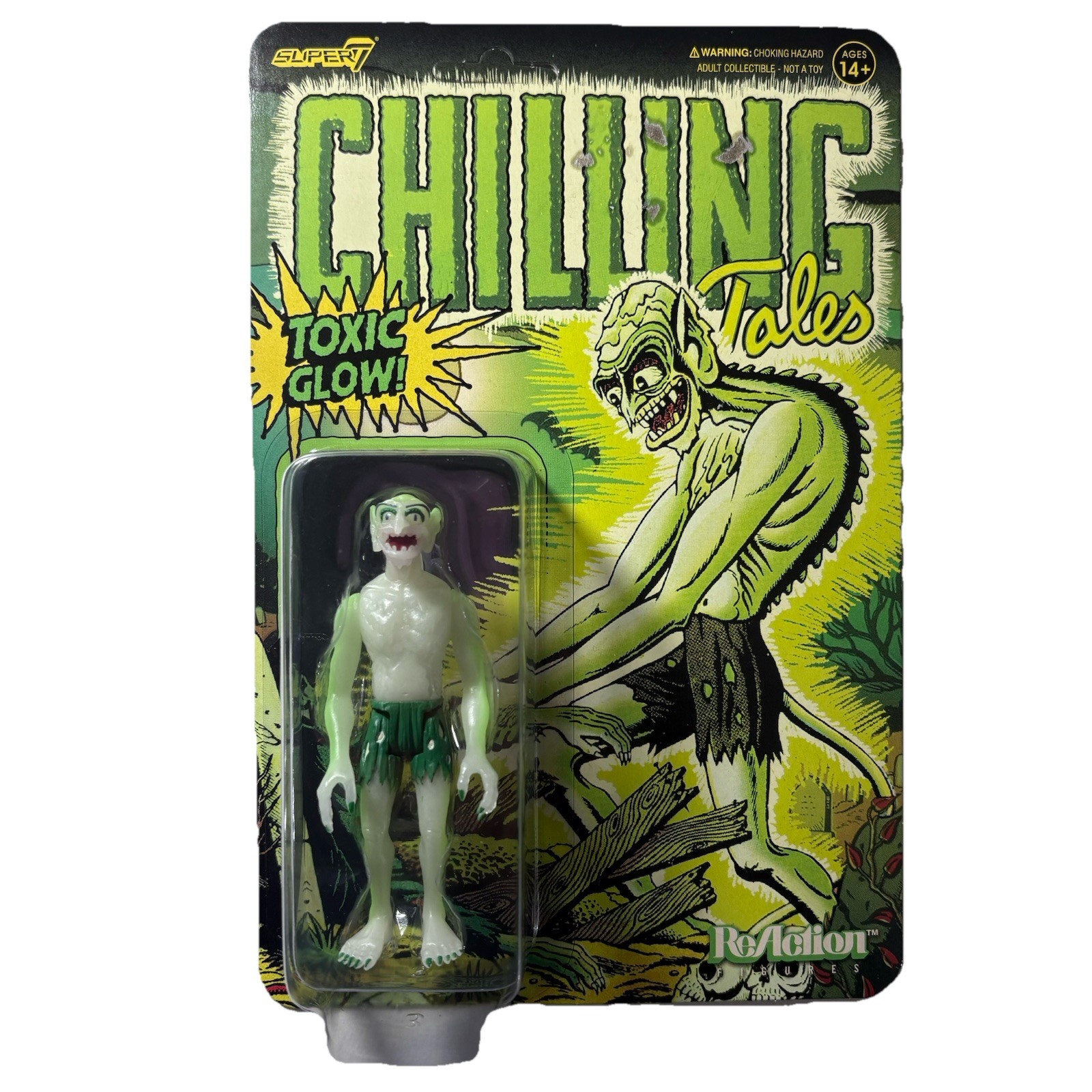 New Unpunched Super7 ReAction Chilling Tales Graveyard Ghoul GLOW GITD Figure New Unpunched Super7 ReAction Chilling Tales Graveyard Ghoul GLOW GITD Figure
