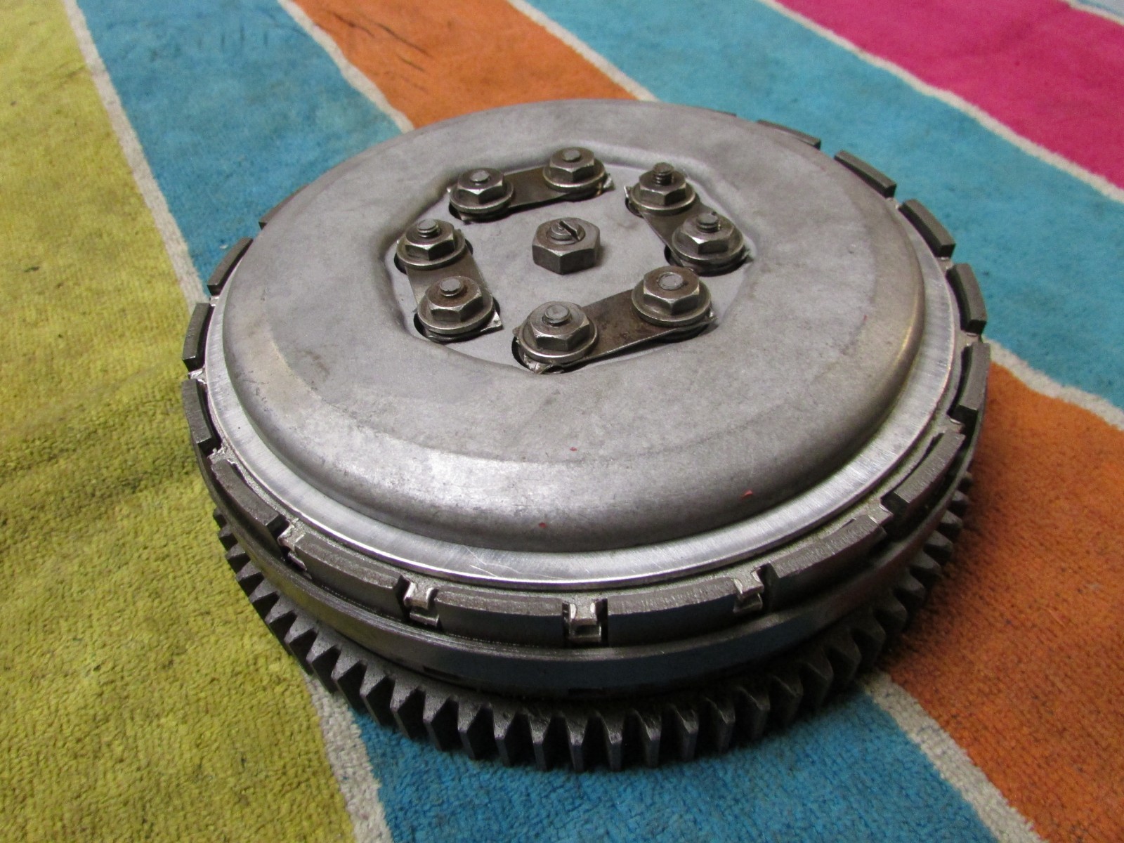 1972 Husqvarna CR250 Complete Clutch Basket Hub Pressure Plate Assembly