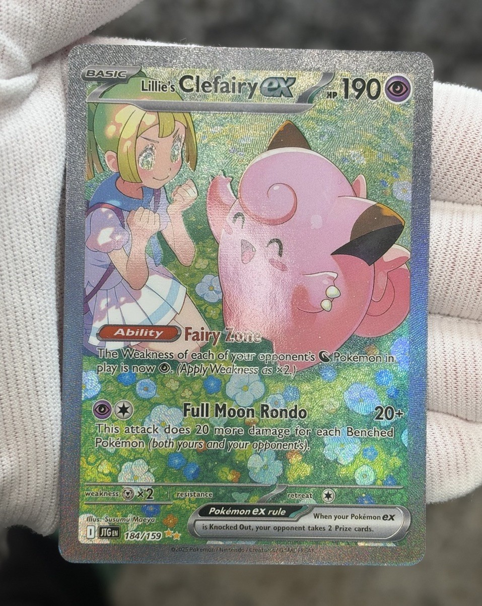 Lillie\'s Clefairy ex 184/159 Journey Together SIR Holo Textured *Fan Art* Lillie\'s Clefairy ex 184/159 Journey Together SIR Holo Textured *Fan Art*