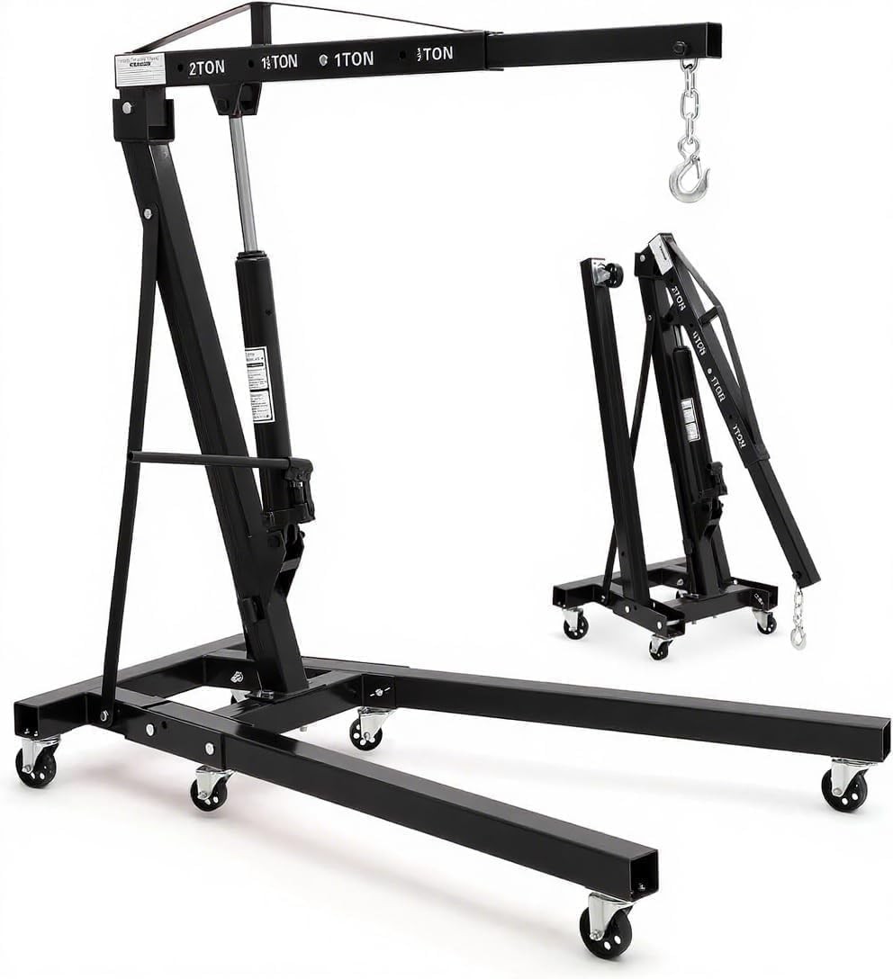 Garvee 4400LBS Folding Engine Hoist Cherry Picker Engine Lift Hydraulic Shop Garvee 4400LBS Folding Engine Hoist Cherry Picker Engine Lift Hydraulic Shop