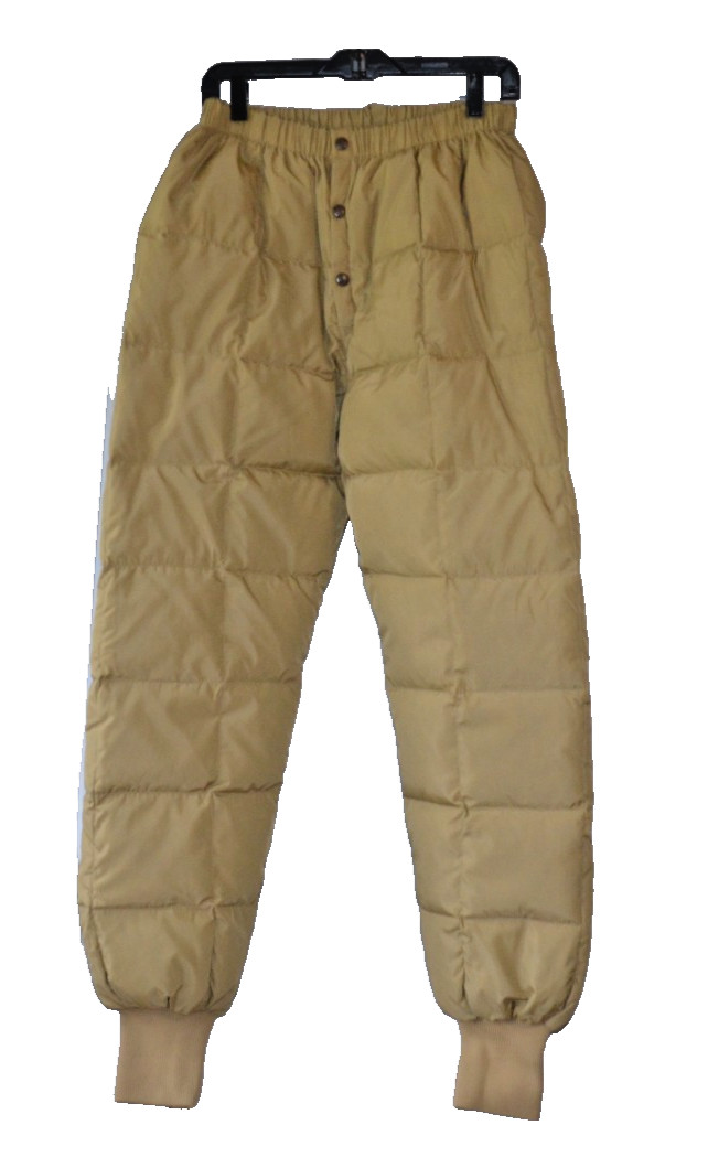 CABELA\'S Men’s Goose Down Pants Quilt Puffer Cuff BaseLayer Hunt Ski SZ L Large