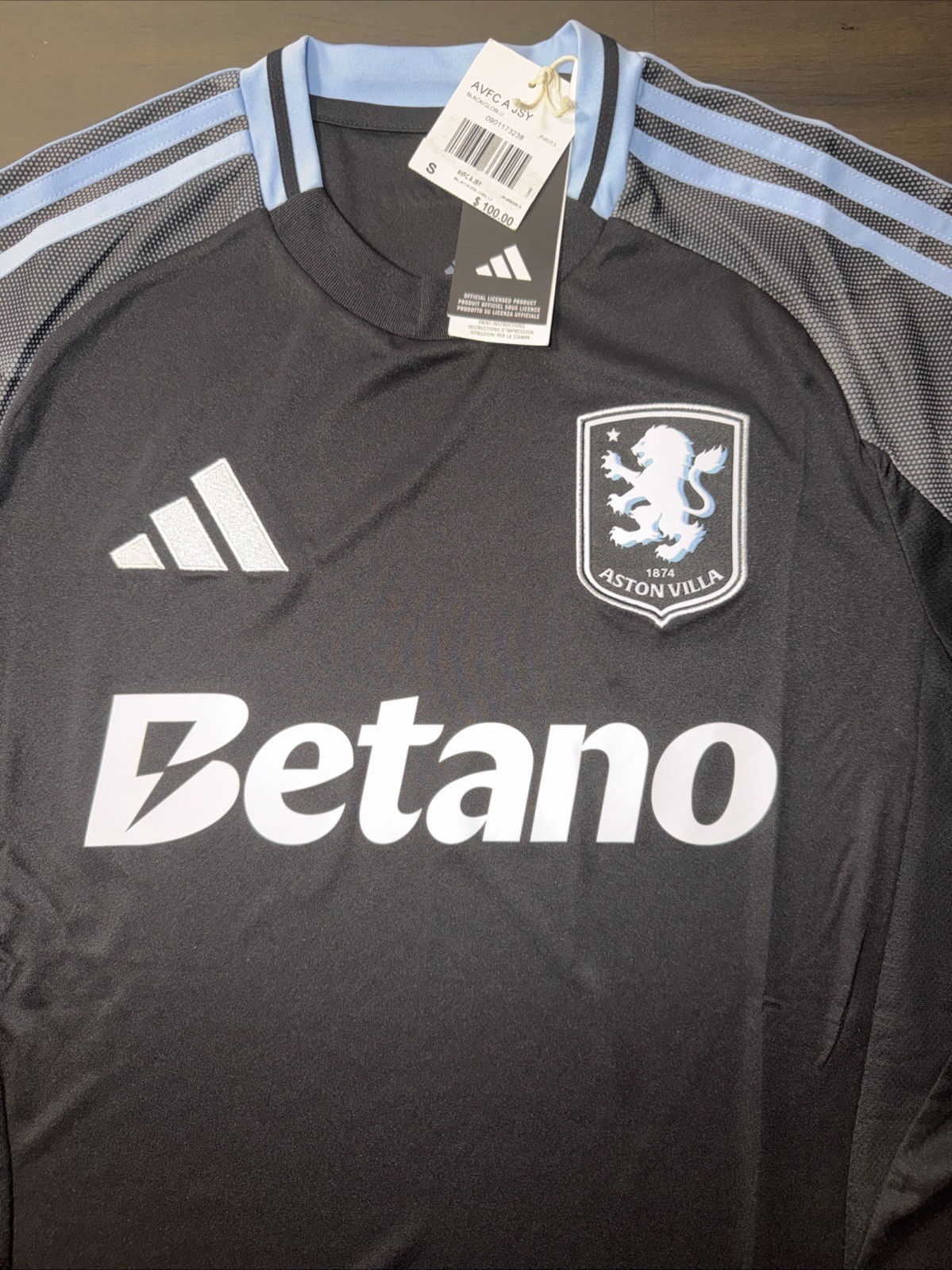 Adidas Aston Villa FC 2025/2026 Away Jersey JN8053 Men\'s Size S Adidas Aston Villa FC 2025/2026 Away Jersey JN8053 Men\'s Size S