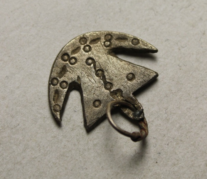Rare Genuine Ancient CELTIC GREEK Silver PENDANT double head AXE AMULET artifact