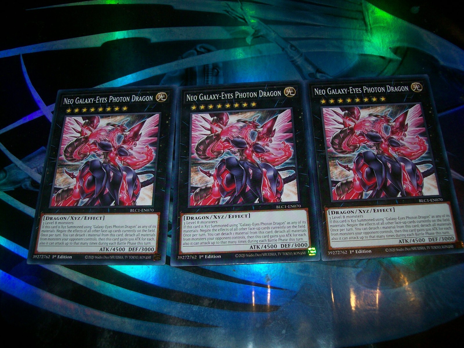 3x Neo Galaxy-Eyes Photon Dragon 1st Edition Common BLC1-EN070 Yu-Gi-Oh 3x Neo Galaxy-Eyes Photon Dragon 1st Edition Common BLC1-EN070 Yu-Gi-Oh