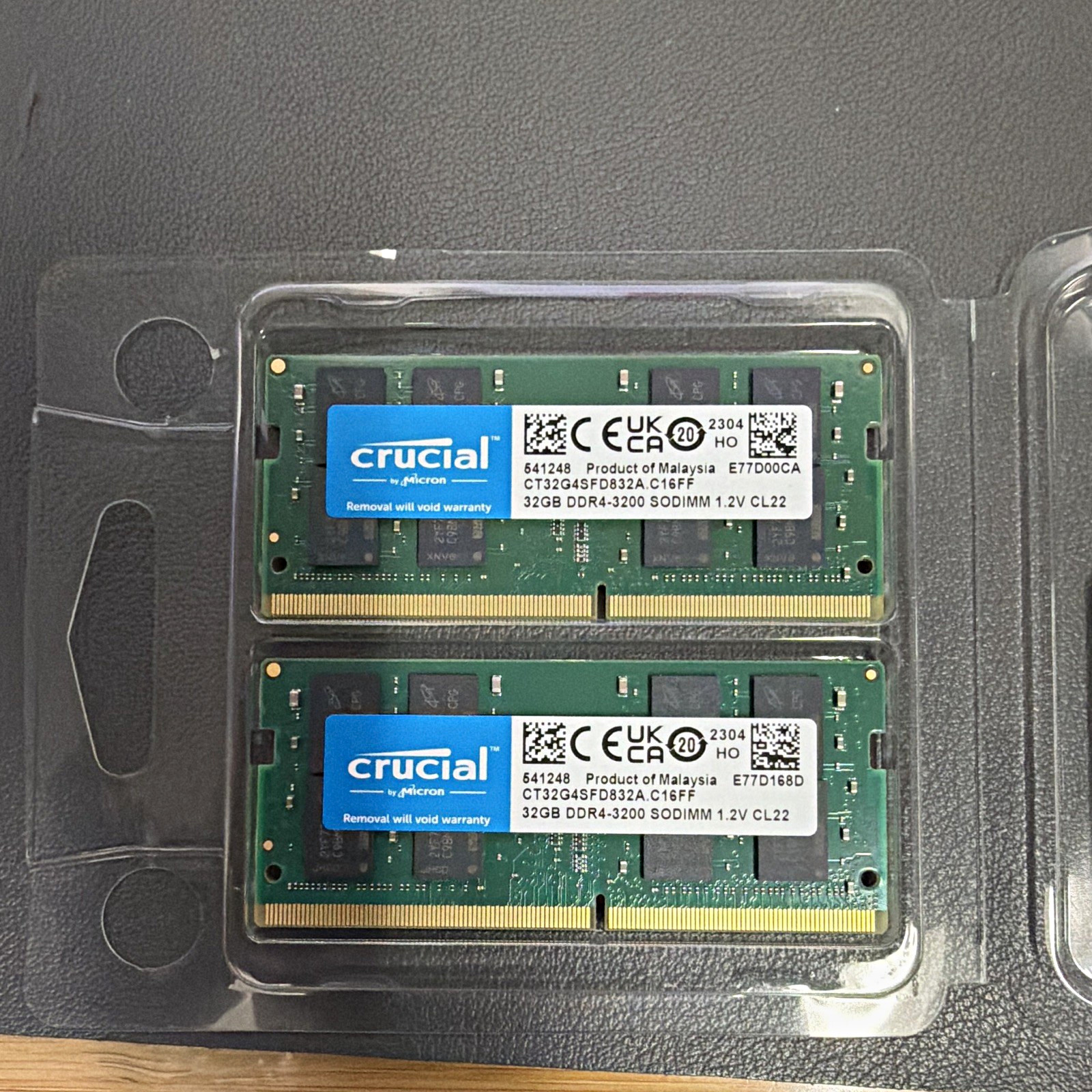 Crucial 64GB (2x32GB) DDR4-3200 SO-DIMM 260-Pin ECC Reg CT32G4SFD832A Crucial 64GB (2x32GB) DDR4-3200 SO-DIMM 260-Pin ECC Reg CT32G4SFD832A