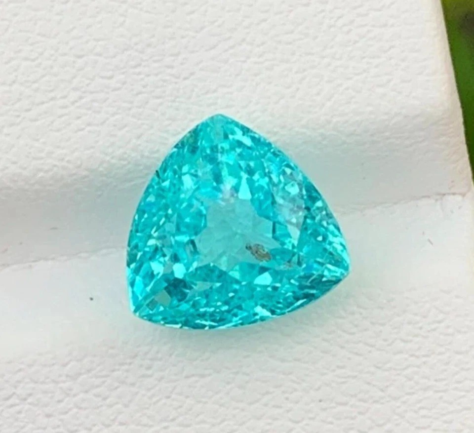 5.80 Ct Certified Natural Blue Paraiba Tourmaline Loose Trillion Cut Gemstone