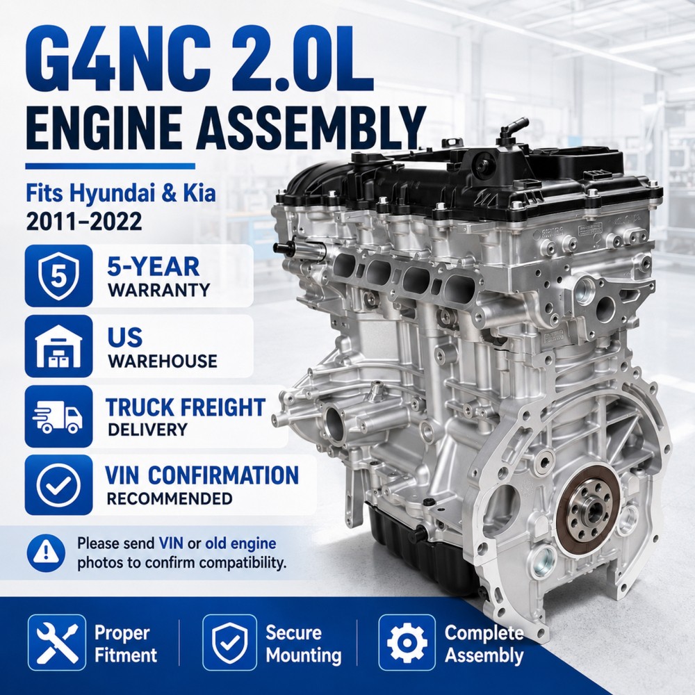 G4NC 2.0L Long Block Engine ASSY For Hyundai Elantra Tucson Kia Soul 2011-2022