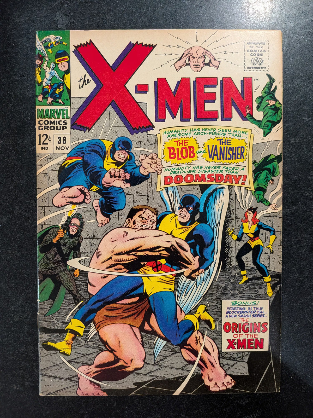X-Men #38 1967 Marvel Silver Age Blob Vanisher Cover Origins of X-Men