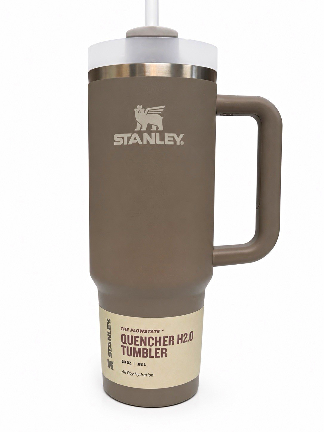 Stanley Quencher H2.0 30 oz Gray Tumbler with Handle, Drink-Through Lid, Straw Stanley Quencher H2.0 30 oz Gray Tumbler with Handle, Drink-Through Lid, Straw