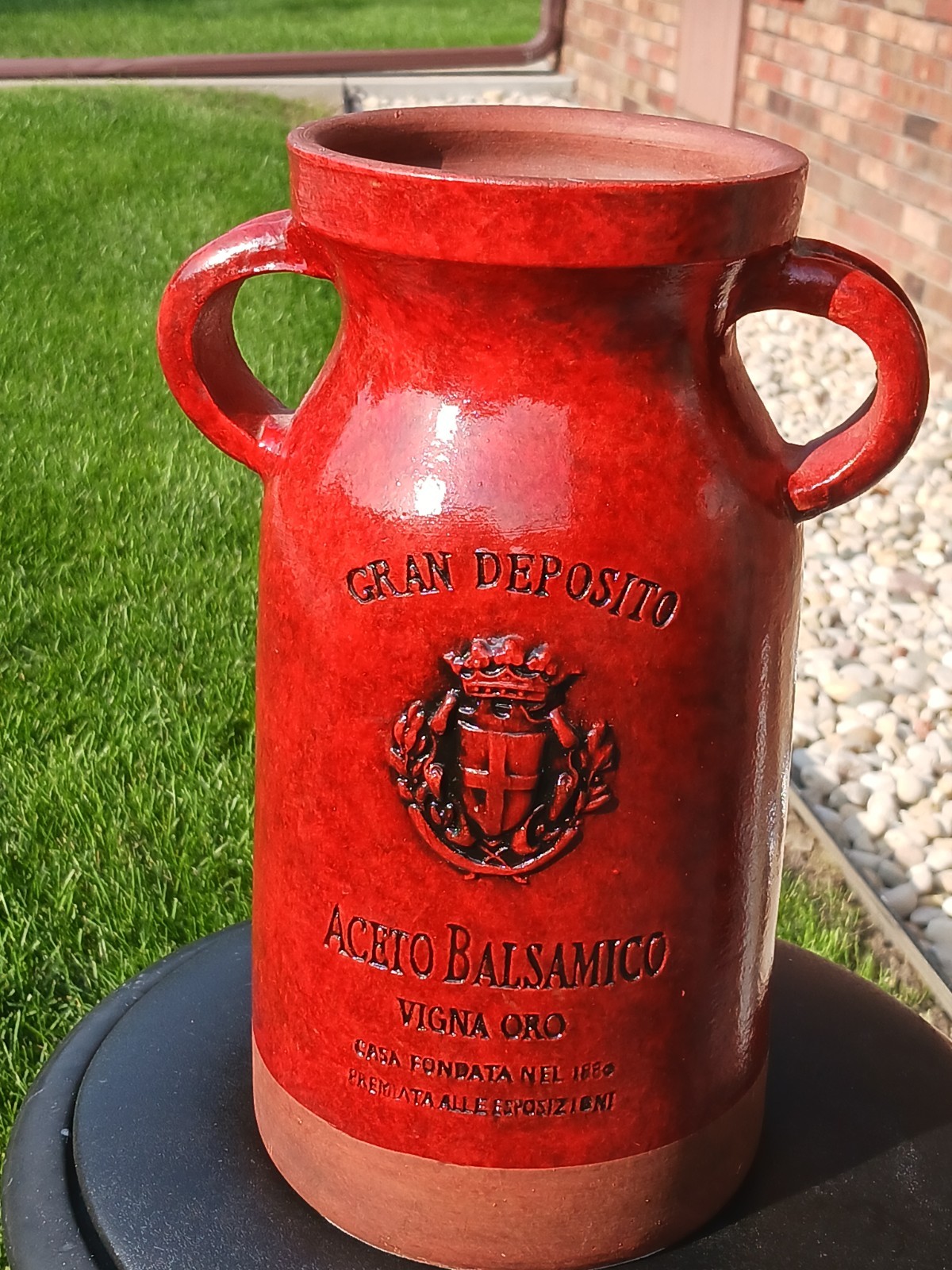 Vintage Italy Italian Balsamic Vinegar Vigna Oro Pottery Ceramic Jar 13 inches Vintage Italy Italian Balsamic Vinegar Vigna Oro Pottery Ceramic Jar 13 inches