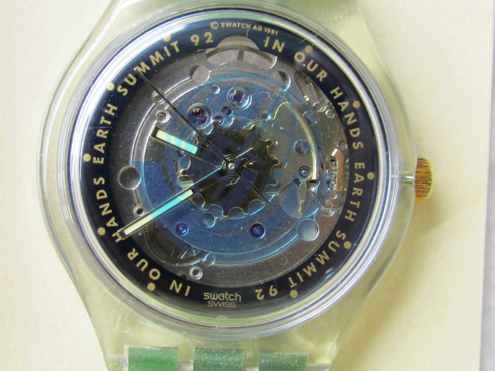 Swatch EARTH SUMMIT '92 Automatic 23 jewel wristwatch in the case with papers