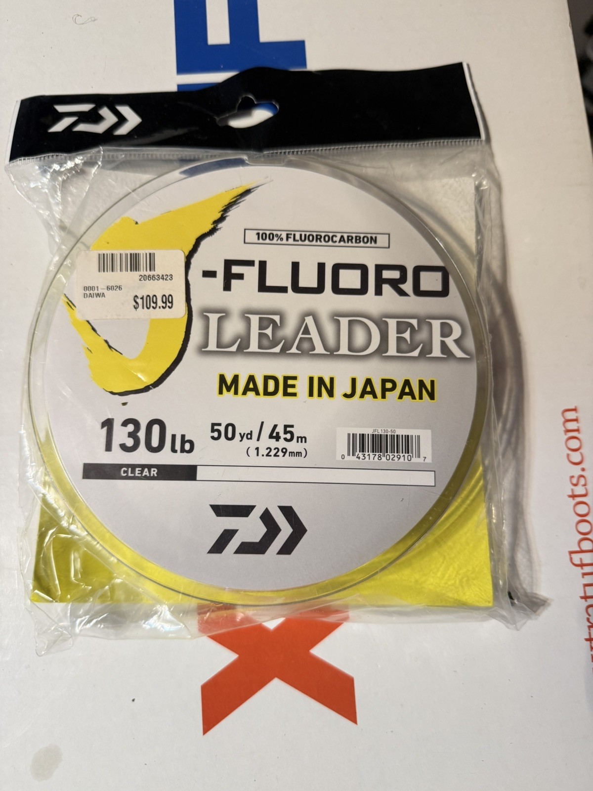Daiwa J-Fluoro Leader 50 yd. - 130 lLb. Test 1.229mm Diameter **NEW** Daiwa J-Fluoro Leader 50 yd. - 130 lLb. Test 1.229mm Diameter **NEW**