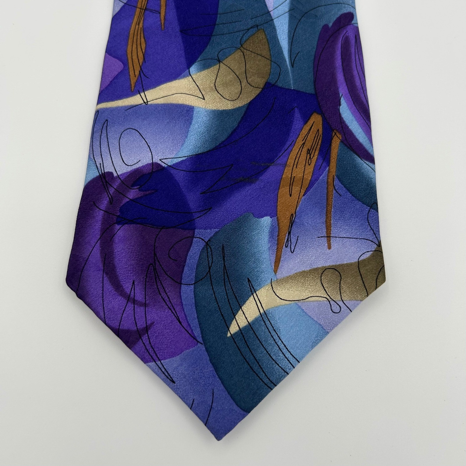 J. Garcia Tie Duckworm Alarm Mens OS Purple Silk Psychedelic Grateful Dead 2000 J. Garcia Tie Duckworm Alarm Mens OS Purple Silk Psychedelic Grateful Dead 2000