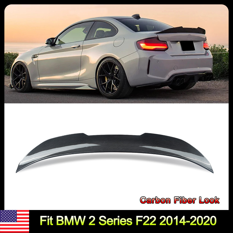 Fits BMW F22 M235i Carbon Fiber Look Duckbill Highkick Trunk Spoiler PSM Style