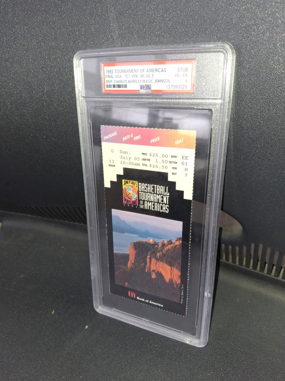 Dream Team 1992 Tournament Of America\'s Championship Game Ticket only two graded Dream Team 1992 Tournament Of America\'s Championship Game Ticket only two graded