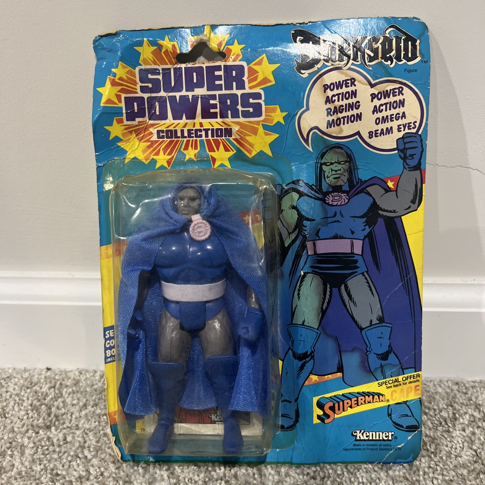 1985 Kenner DC Super Powers Darkseid Action Figure & Mini-Comic on Sealed Card 1985 Kenner DC Super Powers Darkseid Action Figure & Mini-Comic on Sealed Card