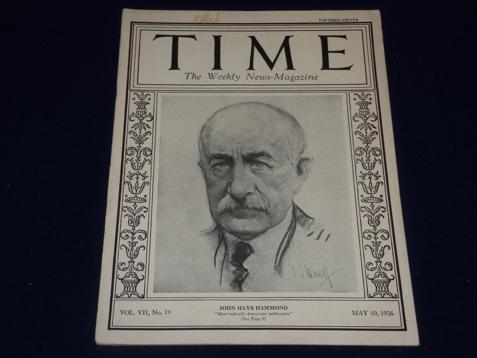 1926 MAY 10 TIME MAGAZINE - JOHN HAYS HAMMOND COVER - T 28