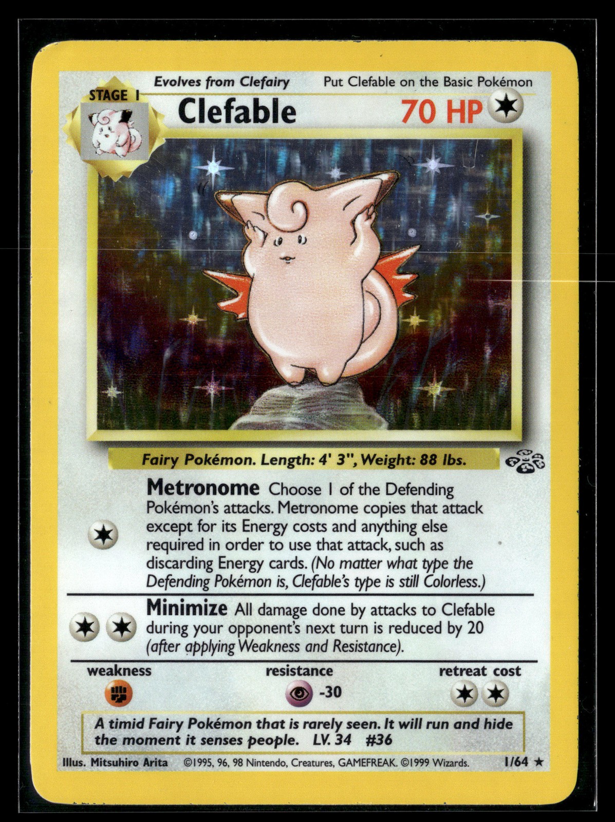Pokemon TCG Jungle #01/64 Clefable (1) Holo Pokemon TCG Jungle #01/64 Clefable (1) Holo