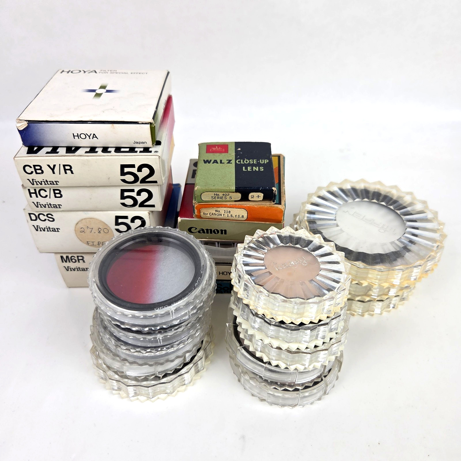 Vivitar Hoya Walz Soligor Tiffen Canon Lens Filter Mized Lot of 25 - 62mm 52mm Vivitar Hoya Walz Soligor Tiffen Canon Lens Filter Mized Lot of 25 - 62mm 52mm