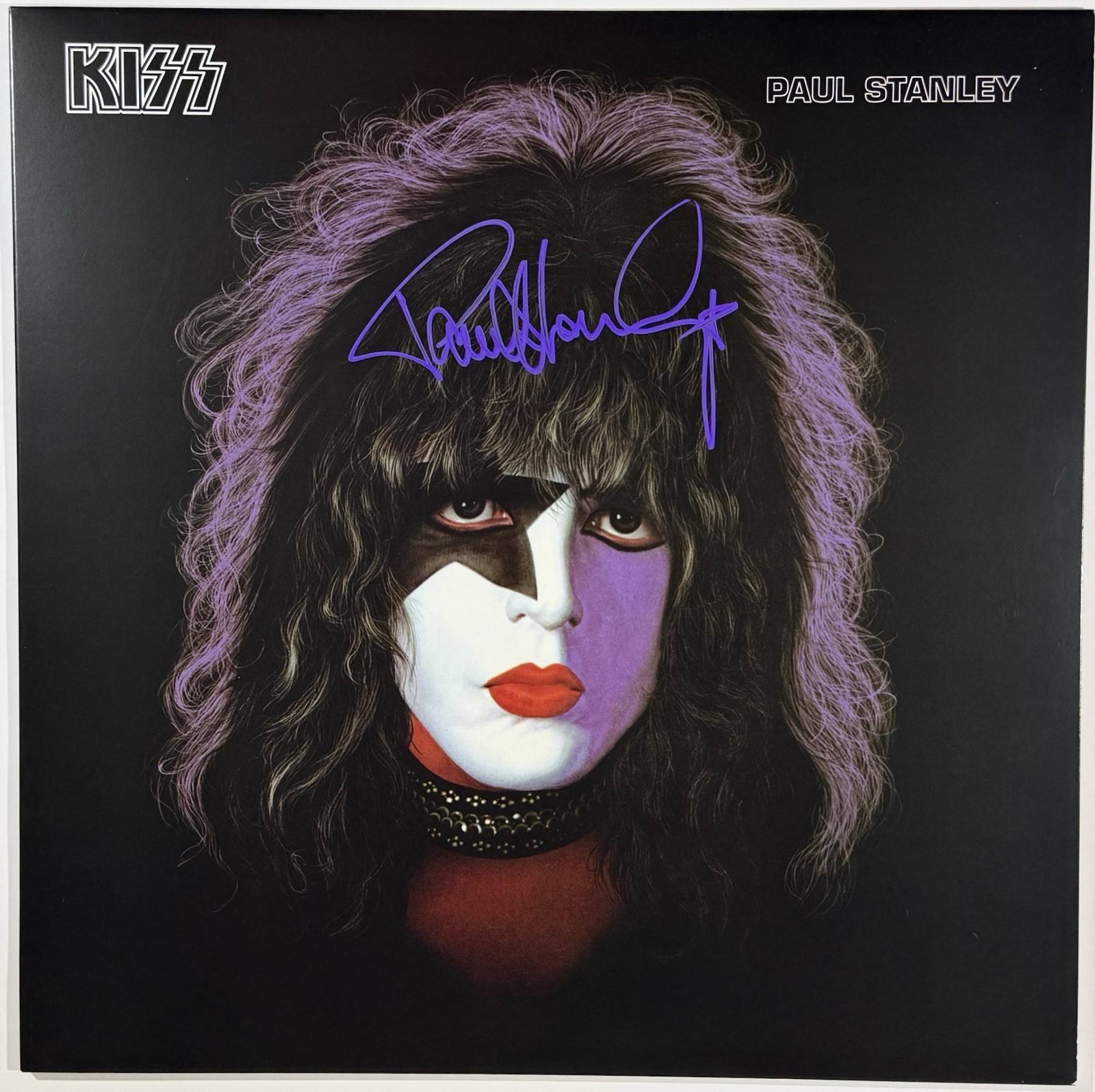 Paul Stanley signed Kiss Album vinyl solo lp autographed beckett coa