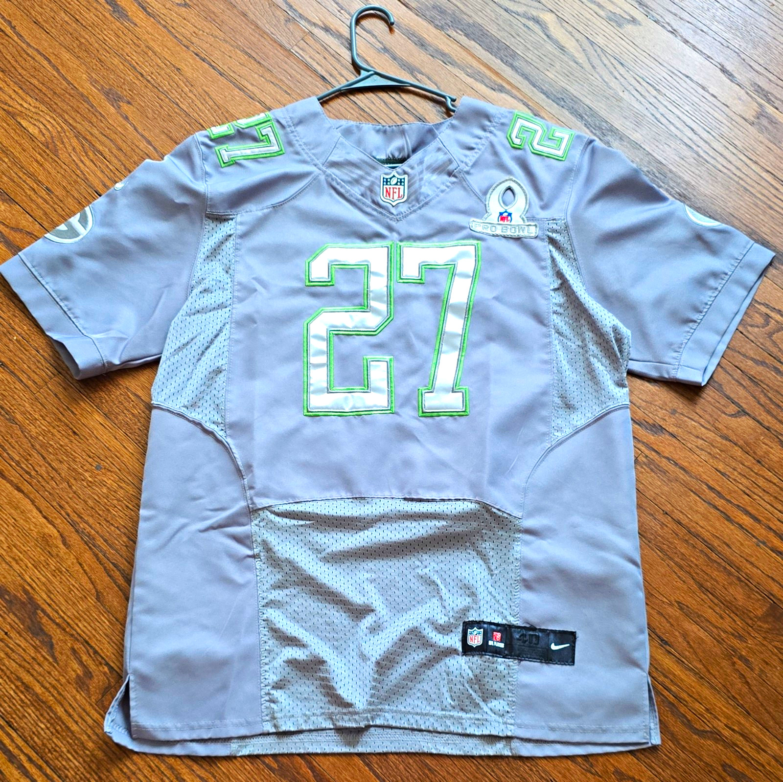 Nike NFL Pro Bowl Seattle Seahawks Eddie Lacy #27 Jersey Gray/Green/White 40 Nike NFL Pro Bowl Seattle Seahawks Eddie Lacy #27 Jersey Gray/Green/White 40