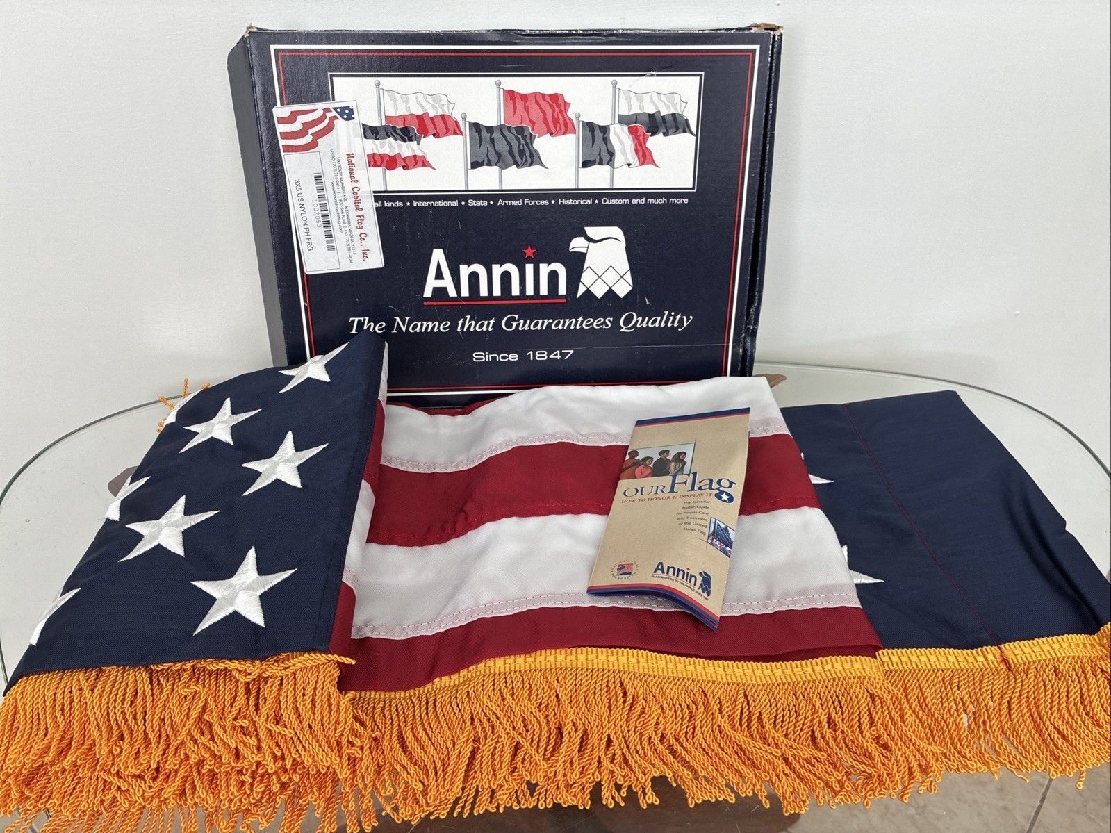 Annin Flag Makers National Capital Flag United States Tough Nylon Flag 3x5 NEW