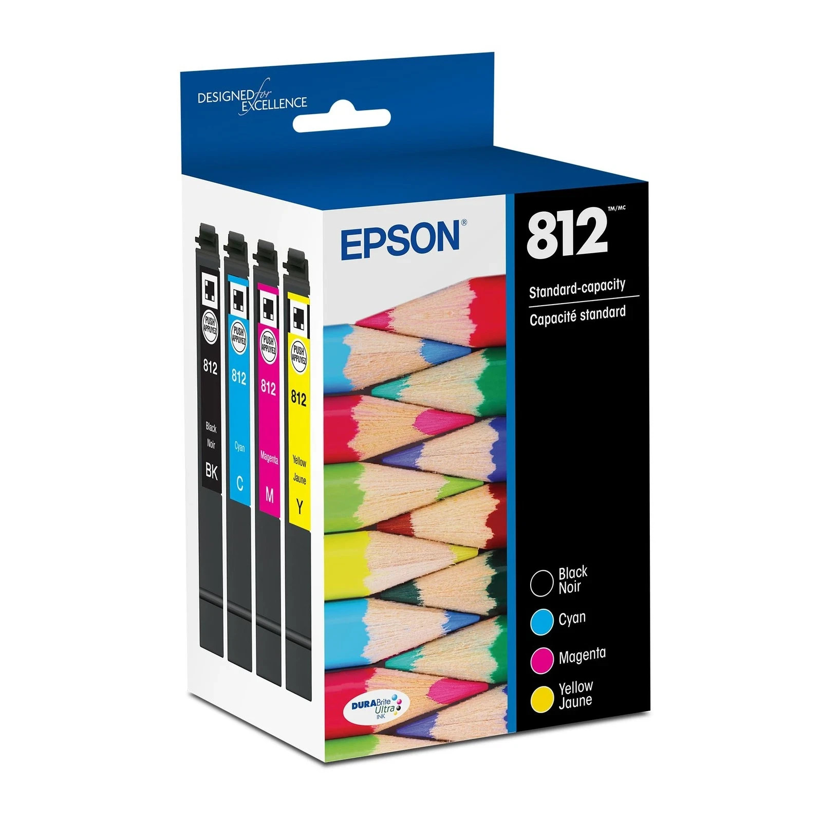 Epson 812 Genuine Ink Cartridge Black and Color Combo Pack T812120-BCS Epson 812 Genuine Ink Cartridge Black and Color Combo Pack T812120-BCS