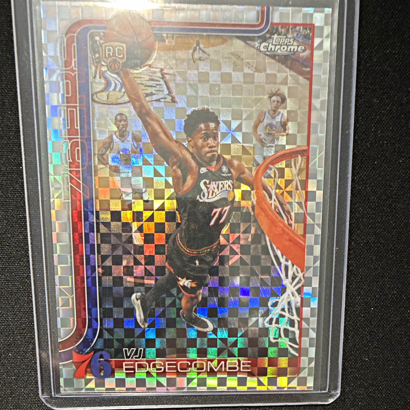Topps 2025-26 Chrome Update VJ Edgecombe #153 X-Fractor RC 76ers Topps 2025-26 Chrome Update VJ Edgecombe #153 X-Fractor RC 76ers