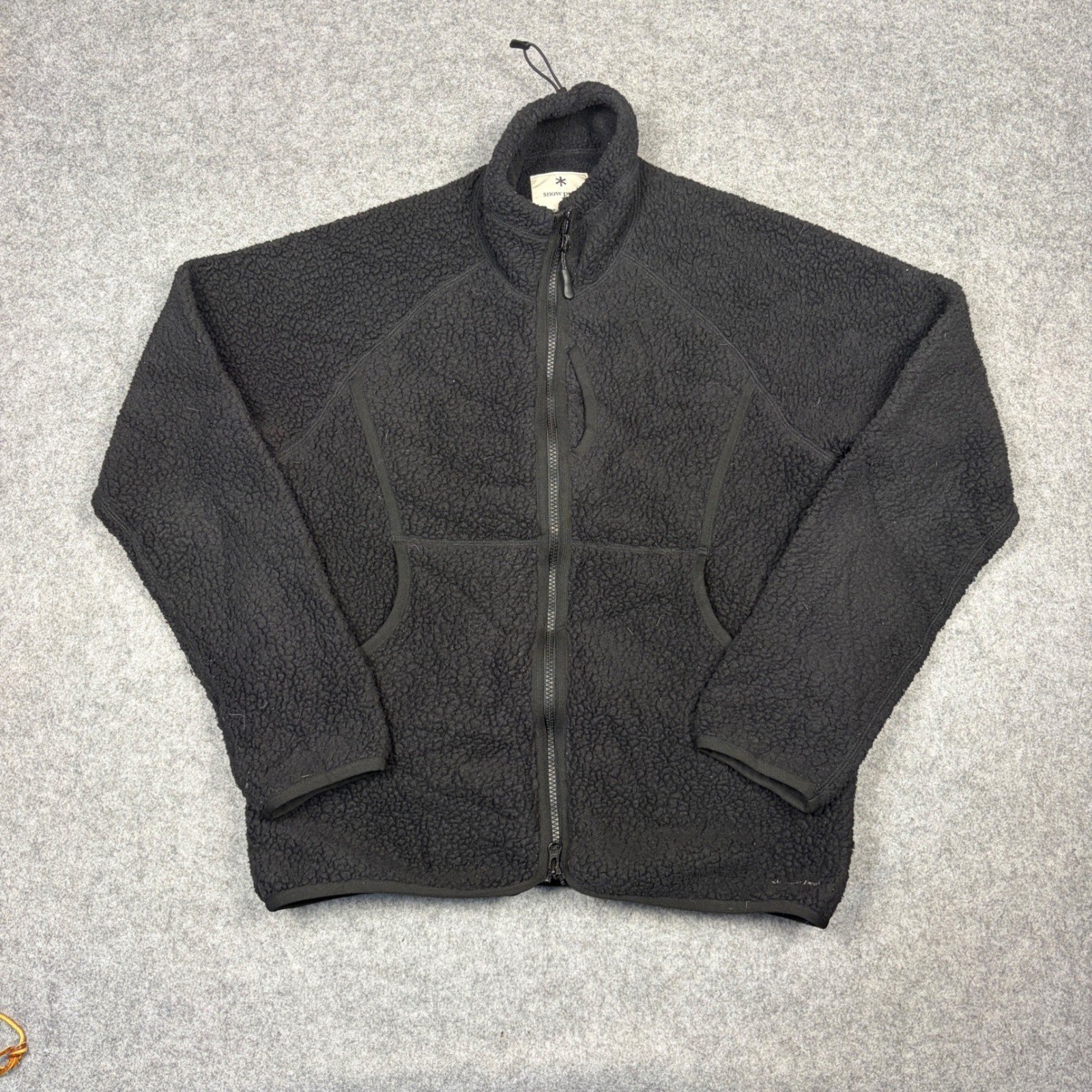 Snow Peak Thermal Boa Fleece Jacket Black Polartec Full Zip Mens Medium Snow Peak Thermal Boa Fleece Jacket Black Polartec Full Zip Mens Medium